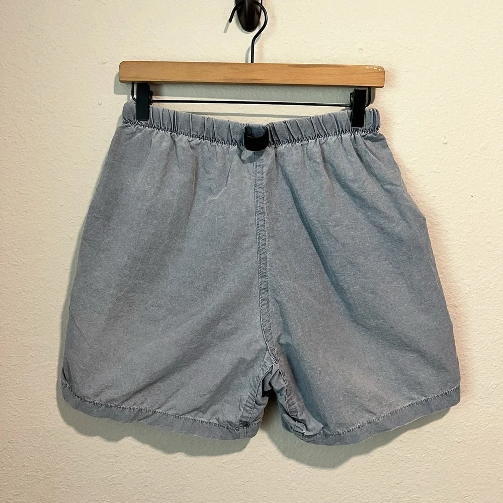 Gramicci Shorts Womens Medium Blue Gray Climbing Belted Hiking Gorp Outdoors USA